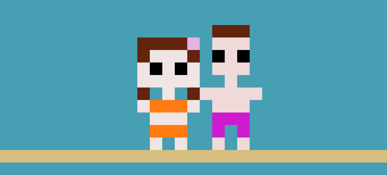 Pixel art: On the Beach