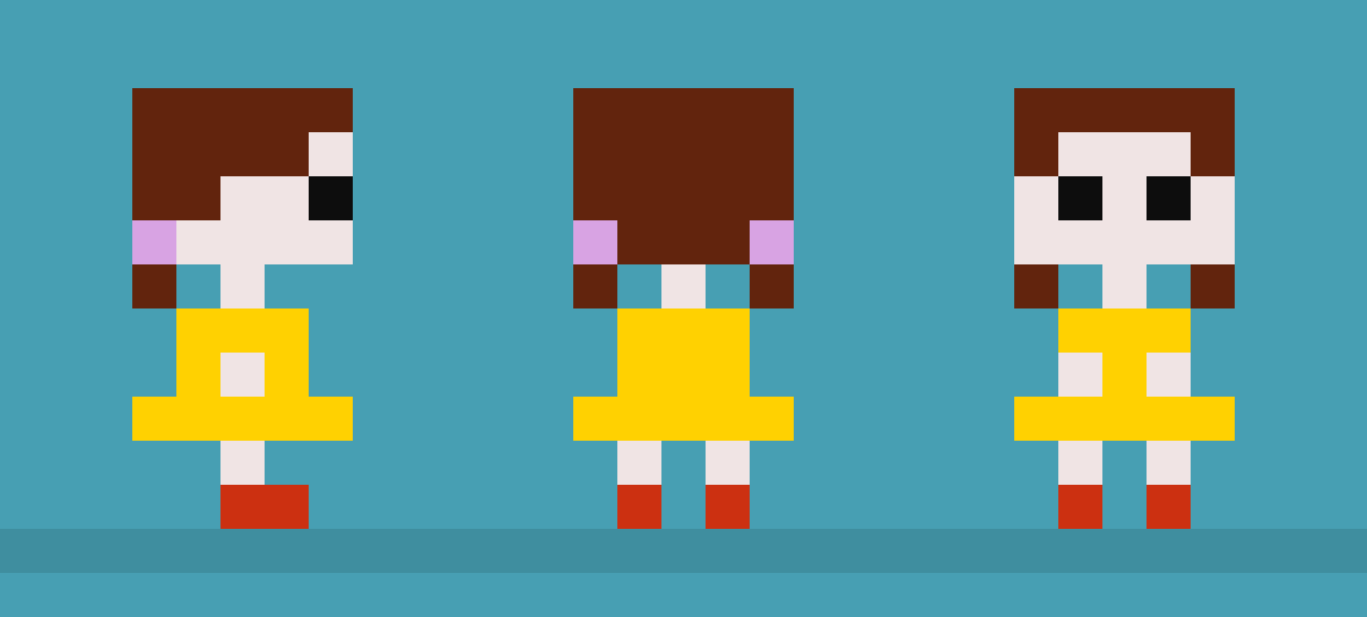 Pixel art: Girl, Elevation Plan